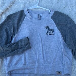 Hang Out Gray and White Sweatshirt